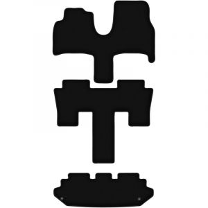 Tapis de sol en velours noir BASIC pour Peugeot 807 7 places (2002-2014)