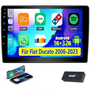 Autoradio Android 15 avec DAB+ pour Fiat Ducato (2006-2023) - GPS, Wi-Fi, Bluetooth, RDS - 1+32G DAB+