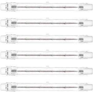 Ampoules halog&egrave;nes, ampoule halog&egrave;ne T3 r7s 118 mm 300 W, ampoule T3 de type J, blanc chaud 2700 K, ampoules halog&egrave;nes &agrave; double extr&eacute;mit&eacute; (paquet de