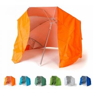 Parasol de plage pliable portable l&eacute;ger aluminium tente 160 cm Piuma - Orange