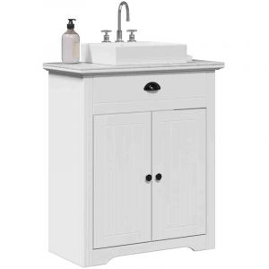 Maison Chic - Armoire de lavabo-Meuble de salle de bain bodo blanc 70x35x80 cm 506370