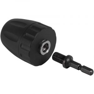 Alovez - Mandrin Visseuse, Adaptateur Foret Visseuse 3/8-24UNF 0.8-10MM Clip de Mandrin de Foret sans Clé avec Adaptateur de Tige Hexagonale 1/4 ''