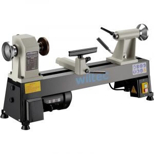 Wiltec Tour &agrave; bois d&lsquo;&eacute;tabli 550W R&eacute;glable 650-3800 tr/min, Porte-outil Usinage de Bois Haute qualit&eacute;, Tournage, Accesoires inclus, Atelier Bricolage