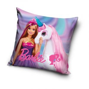 Taie d'oreiller en microfibre Barbie Licorne 40x40