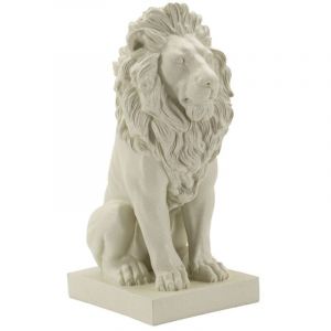 Statue Lion Moderne en R&uml;sine 25x17,5x40 cm, &uml;l&uml;gance Royale