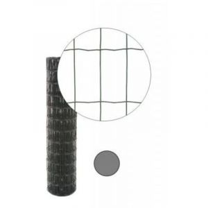 Cloture&jardin - Grillage Soud&eacute; Gris Anthracite - jardipremium - Maille 100 x 50mm - 1,80 m&egrave;tre