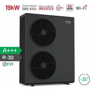 Alsavo - Pompe &agrave; chaleur air-eau evi 19kW 3T monobloc - Ventilateurs doubles - Inverboost Multifonctionnel/eau chaude