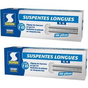 Semin - Suspentes Longues 170 mm F45 Boite de 100 (lot de 2)