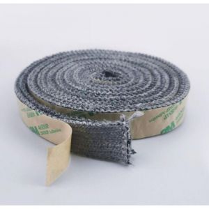 Joint Insert Cheminée, Joints Tressé Auto-adhésive pour Poêle, Joints D'étanchéité Résistante à la Chaleur (6mm x 15mm x 2m)