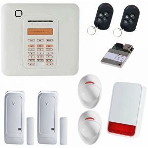Alarme Visonic PowerMaster kit base double + sirène extérieur ip - Alu