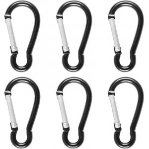 6 Pièces Mousqueton,Mousqueton INOX,Petit Mousqueton Alliage D'aluminium,Mousquetons en Aluminium Mousqueton de Fixation,pour Porte-clés Sacs à Dos