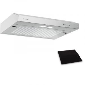 SlimVent Hotte Aspirante, 60 cm Hotte de Cuisine Gain de Place, 200 m³/h, Énergie a+, Silencieuse 52 dB, led, Filtre à Charbon, Hotte à Tiroir,