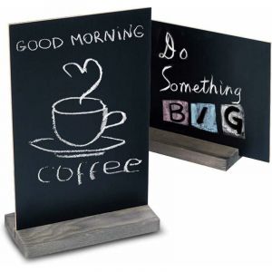 Ensoleille - Tableau noir effaçable Message Board Sign Memo Board avec support Place Card Double Face