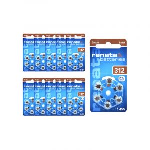 Swatch Group - Pack de 10 blisters de 6 piles 312A - Renata