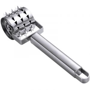 Attendrisseur de viande &agrave; rouleau, rouleau en acier inoxydable, b&acirc;tonnet &agrave; assaisonner, pour steak, poulet, porc, b&oelig;uf, ustensiles de cuisine, 1 pi&egrave;ce