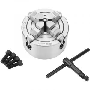 K72-100 Mandrin &agrave; 4 M&acirc;choires K72-100 Accessoires de Tour &agrave; M&eacute;taux R&eacute;versibles Ind&eacute;pendants 100 MM 3,93 Pouces