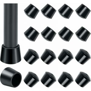 Rosemary - 16pcs)Embout De Chaise, 16 Paquet Embout Pied De Chaise Caoutchouc Embout Caoutchouc Chaise 25mm Diamètre Intérieur, noir