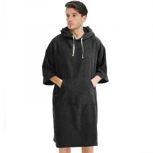 Poncho de surf pour homme et femme, poncho-serviette adulte avec capuche, poncho-serviette de change &eacute;pais &agrave; s&eacute;chage rapide, couverture portable en