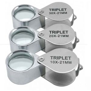 Loupe de bijoutier - Loupe de poche 10x/20x/30x - Loupe de bijoutier - Avec &eacute;tui - Pour la science, la lecture de livres, les journaux, les insectes,