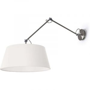 Applique/ Plafonnier avec bras articul&eacute; tilt EASY E27 60W Nickel satin