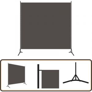 Cloison de s&eacute;paration anthracite 175x180 cm tissu - Cloison De S&eacute;paration - &Eacute;cran De Confidentialit&eacute; - S&eacute;parateur De Pi&egrave;ce - Rideau Partition