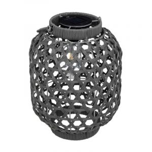 Lampe &agrave; Poser Solaire 'Tola' 32cm Gris Galet