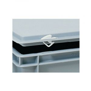 Fermeture à déclic blanc adapté à conteneurs gerbables