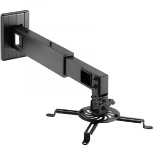 Support mural vidéoprojecteur, Longueur réglable 46-60cm, Noir