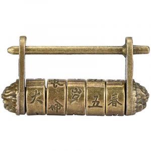 Serrure &agrave; combinaison de Style r&eacute;tro Antique de cadenas Vintage chinois pour armoire &agrave; tiroirs de bote &agrave; bijoux