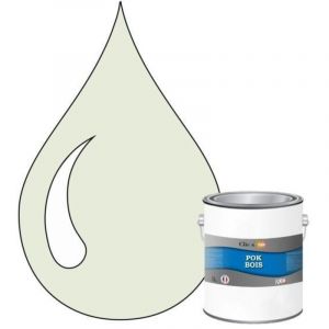 Peinture Bois - POK - Glyc&eacute;rophtalique - 1L - Blanc gris - Brillant