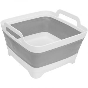 Enowelir &Eacute;vier Pliable Pour Camping-car, Bassin &agrave; Vaisselle Pliable, Cuvette D'&eacute;vier, Plateau De Rangement De Cuisine Avec Bouchon De Vidange,