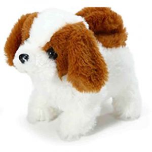Chien en peluche &eacute;lectrique r&eacute;aliste, chien intelligent qui aboie et marche, jouet en peluche pour enfants, jouet animal en peluche
