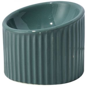 Bols sur&eacute;lev&eacute;s inclin&eacute;s pour chien et chat, bols sur&eacute;lev&eacute;s en c&eacute;ramique pour chat, bol d'alimentation en porcelaine pour animaux de compagnie,