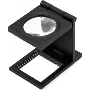 Ahlsen - Loupe de Table Compte-Fils, Pliable Compteur de Fils en métal, grossissement de 10x, loupe de Lecture pour Travail, Bureau Maison,