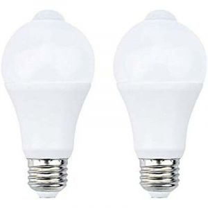 12W E27 PIR Infrarouge Ampoule LED avec D&eacute;tecteur de Mouvement ON/OFF Automatiquement A60 220V 1200lm &eacute;quivalent 120W Halog&egrave;ne pour Escalier Couloir