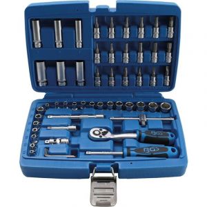 Douilles et embouts chrome vanadium coffret 53 pcs 1/4 bgs technic