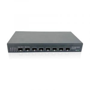 Elfcam - Switch Fibre Optique 10Gb Non Géré - 8 Ports sfp+ 10G, Plug & Play, Rallonge Réseau 10G, Compatible Freebox Ultra et Livebox 6