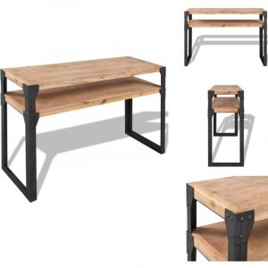 Vidaxl - Table console Bois d'acacia massif 120 x 40 x 85 cm - Table Basse Industrielle - Meuble Rangement Salon - Table D'appoint Acacia - Table