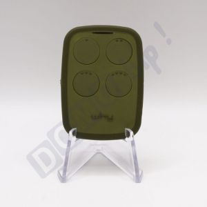 Why Evo noa – Télécommande à 4 boutons Vert Olive multi-fréquences et universelle pour automatismes - 280-868 MHz - Code fixe et Rolling Code