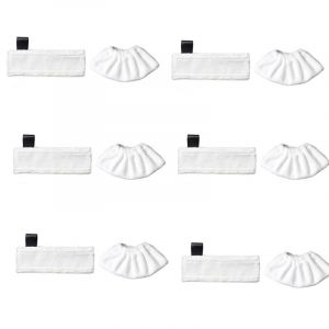 Compatible avec les accessoires de chiffon vapeur Karcher Black Label et le balai vapeur Karcher Magic Floor Mop SC Series (6 Black Label + 6