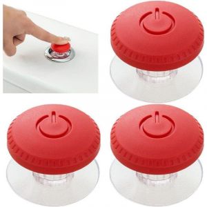 CCYKXA Bouton De Chasse D' Auto-adh&eacute;sif, 3 Pi&egrave;ces, Bouton De R&eacute;servoir De Toilette, Protection des Ongles, Couvercle, Poign&eacute;e, Bouton De Chasse D'