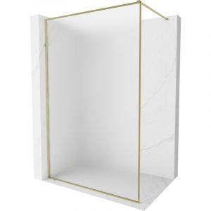Mexen - Kioto-XF cloison de douche Walk-in avec cadre 110 x 202 cm, d&eacute;poli 10 mm, dor&eacute; - 800-110-104-50-30-X