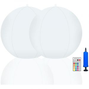 [JAMAIS UTILIS&Eacute;] Lampe Flottante Piscine Solaire, Boule Lumineuse LED Piscine &agrave; Couleurs Changeantes, Lumi&egrave;re Flottante Piscine &Eacute;tanche, &Oslash;35cm Boule