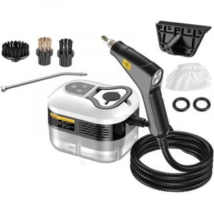 Nettoyeur vapeur portatif, nettoyeur vapeur portable 1500 W, nettoyeur vapeur, nettoyeur haute temp&eacute;rature, nettoyeur d&eacute;sinfectant (ensemble de 8