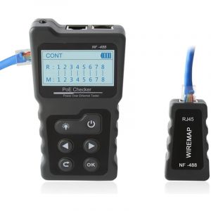 Testeur de C&acirc;ble R&eacute;seau Multifonction - Analyse POE, Tension et Courant en Ligne