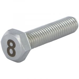 Vis métaux Tête hexagonale th 8X35 Inox A4 Gravure chiffre 8-1 piece