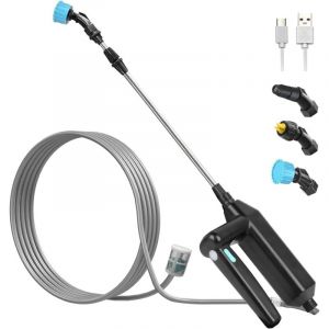 Pulverisateur de Jardin Electrique 7.4V, Pulverisateur Electrique Toiture, Pulverisateur Lance Telescopique, Pulverisateur a Pression avec 3 Buses et