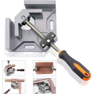 Pince d'angle, pince d'angle &agrave; 90 &deg;/&eacute;tau en aluminium &agrave; une main avec capacit&eacute; de division de 70 mm pour le travail du bois, l'ing&eacute;nierie, le