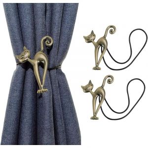 Embrasses de rideaux magnétiques Creative Cat Ensemble de 2 embrasses de rideaux Boucles de maintien de rideaux Embrasses de rideaux Embrasses de