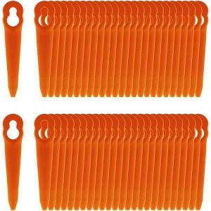100 pi&egrave;ces lames compatibles pour Stihl PolyCut 2-2 PolyCut 3-2, FSA 45 FSA 57 FSE 52, lames en plastique pour tondeuse sans fil Stihl